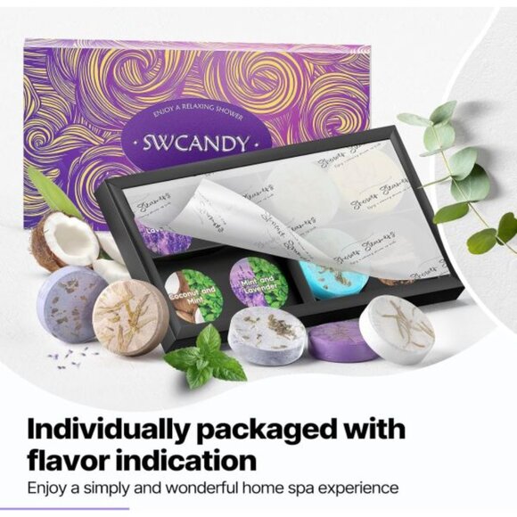 SW Candy Set of 8 Aromatherapy Shower Steamers in Assorted Scents - Picture 7 of 7